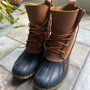 Original L.L. Bean Boots Size 6 Tan/Navy